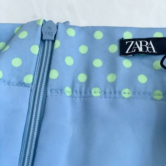 Zara Polka Dot  Slit Front Mini Skirt - Picture 6 of 8